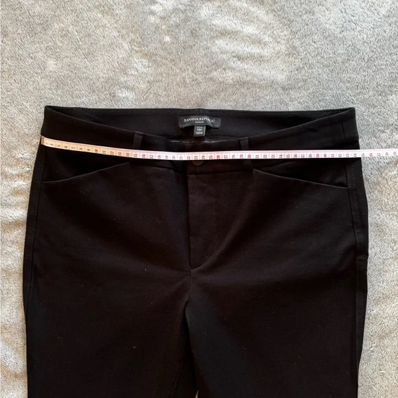 Banana Republic Petite Sloan Black Flare Pants - Cotton Blend - Size 10P - Picture 5 of 9